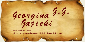 Georgina Gajicki vizit kartica